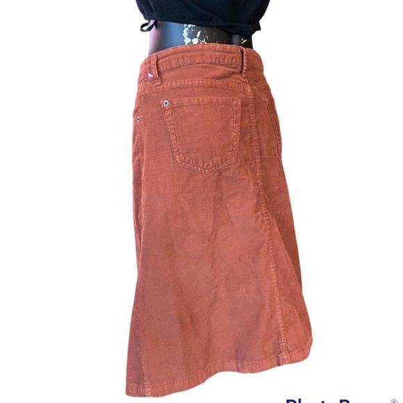 Zara Brown Corduroy A-line Skirt Size 8 - Picture 5 of 7